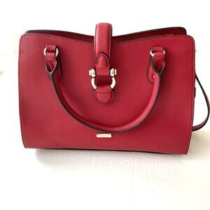 Ralph Lauren Chaps Red Satchel